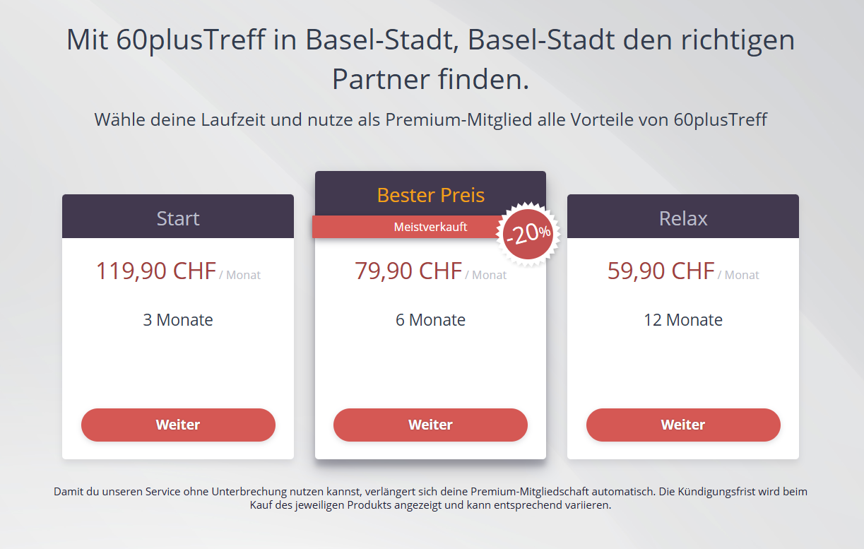 60plusTreff Kosten