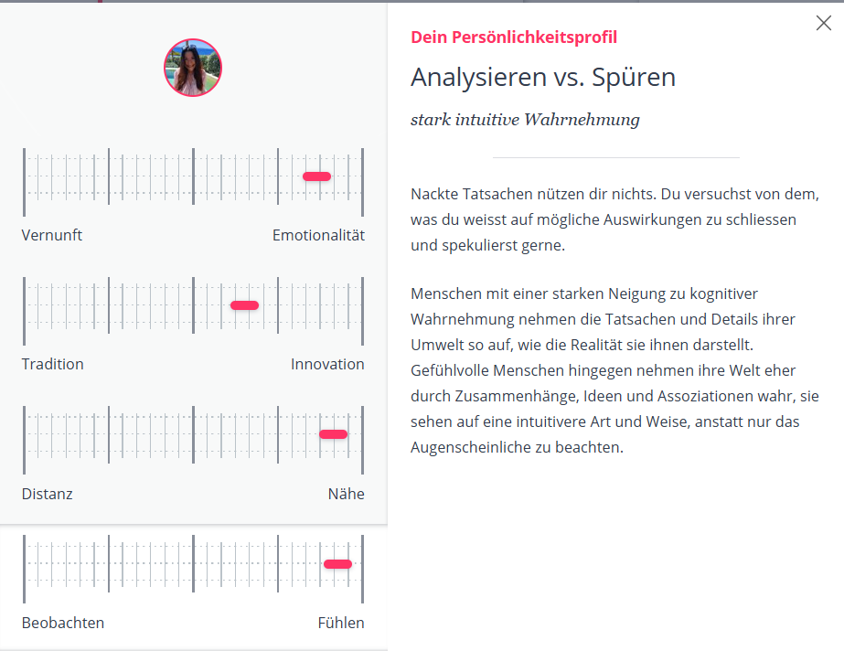Be2 Persönlichkeitsprofil