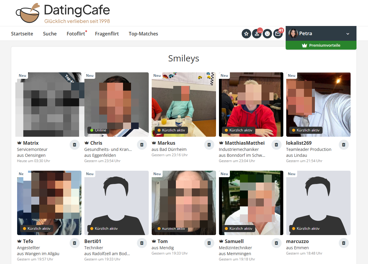 Dating Cafe Smileys