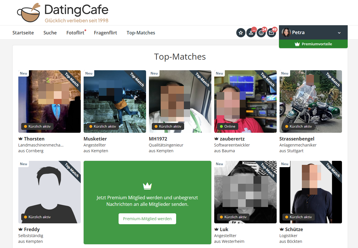 Dating Cafe Top Matches